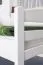 Kinderbett 90 x 190 cm | Massivholz: Buche | Weiß Lackiert Abbildung