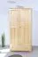 Kleiderschrank | 2 Drehtüren | 1 Schublade | 1 Fach | mit Kleiderstange | 102 cm breit | Massivholz | Farbe: Natur Abbildung