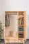 Kleiderschrank | 3 Drehtüren | 2 Schubladen | 4 Fächer | mit Kleiderstange | 133 cm breit | Massivholz | Farbe: Natur Abbildung