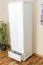 Kleiderschrank | 2 Drehtüren | 4 Fächer | 1 Schublade | mit Kleiderstange | 65 cm breit | Massivholz | Farbe: Weiß Abbildung