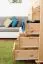 Kleiderschrank | 1 Drehtür | 4 Schubladen | mit Kleiderstange | 90 cm breit | Massivholz Kiefer | Farbe: Natur Abbildung