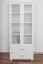 Echtholz-Kleiderschrank, Farbe: Weiß 195x80x50 cm Abbildung