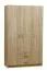 Schlafzimmer - Kleiderschrank, Farbe: Eiche Sonoma - 201 x 120 x 53 cm (H x B x T) Abbildung
