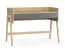 Schreibtisch | ABS-Kanten | Farbe: Eiche / Graphit | zwei geräumige Schubladen | Maße: 121 x 60 x 86 cm | Soft-Close-Funktion | Höhenverstellbar