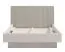 Doppelbett mit gepolsterten Kopfteil Krupa 04, Farbe: Kaschmir, Kopfteil: Beige, ABS-Kantenschutz, modernes Design, Liegefläche: 160 x 200 cm