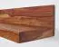 Wandregal mit natürlicher Maserung aus Sheesham Massivholz, Farbe: Sheesham - Abmessungen: 17 x 80 x 23 cm (H x B x T), gefertigt in Handarbeit