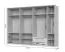 Kleiderschrank / Drehtürenschrank mit sieben Türen Neiafu 82, Farbe: Kaschmir, zwei Schubladen, Soft-Close-Funktion, vier Kleiderstangen, Maße: 226 x 322 x 60 cm