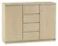 Kommode Kiunga 08, Farbe: Buche / Weiß - Abmessungen: 91 x 122 x 40 cm (H x B x T)