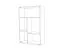 Hängevitrine Colmenar 02, Farbe: Eiche grau / Weiß Glanz - Abmessungen: 99 x 65 x 27 cm (H x B x T)