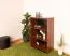 Regal Mojokerto 11, Farbe: Walnuss / Schwarz - Abmessungen: 121 x 80 x 39 cm (H x B x T)