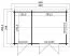 Gartenhaus G170 Carbongrau inkl. Fußboden - 44 mm Blockbohlenhaus, Grundfläche: 9,40 m², Satteldach