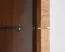Vitrine Kastav 01, Farbe: Eiche / Schwarz, teilmassiv - 201 x 100 x 40 cm (H x B x T)