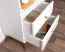 Wohnzimmer Komplett - Set B Roanoke, 5-teilig, Farbe: Weiß / Weiß Glanz