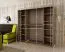 200 cm breiter Kleiderschrank mit 10 Fächern und 2 Türen | Farbe: Sonoma Eiche / Weiß Abbildung