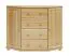 Sideboard mit 4 Schubladen, Farbe: Natur, Breite: 118 cm - Küchenschrank, Anrichte, Sideboard Abbildung