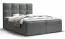 Elegantes Boxspringbett mit weichen Stoff Pirin 49, Farbe: Grau - Liegefläche: 140 x 200 cm (B x L)