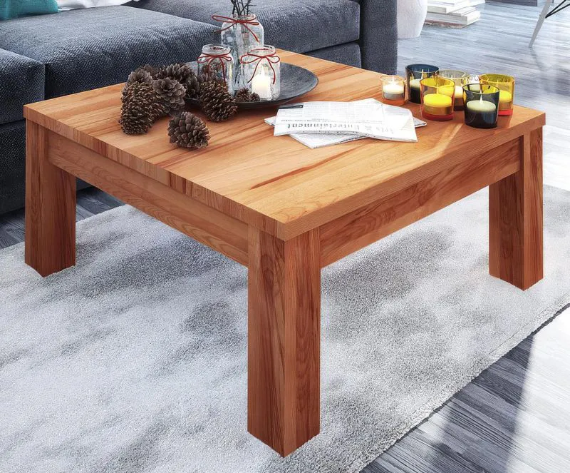 Couchtisch Kapiti 26 Kernbuche massiv geölt - Abmessungen: 90 x 90 x 43 cm (B x T x H)