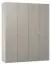 Drehtürenschrank / Kleiderschrank Bellaco 40, Farbe: Weiß / Grau - Abmessungen: 232 x 185 x 57 cm (H x B x T)