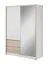 Eleganter Kleiderschrank mit genügend Stauraum Kirkdale 07, Farbe: Weiß / Eiche Sonoma - Abmessungen: 214 x 154 x 62 cm (H x B x T)