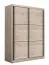 Schiebetürenschrank / Kleiderschrank Panevo 01, Farbe: Eiche Grau, sechs Fächer, eine Kleiderstange, Maße: 215,5 x 60 x 166 cm, für Schlafzimmer