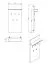 Garderobe mit Beton Optik Molia 03, fünf Haken, eine Ablagefläche, Farbe: Beton, ABS-Kantenschutz, Maße: 137 x 67 x 19,5 cm, für Vorraum