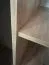 Schwarzer Schiebetürenschrank Mina 1,3 Meter Breit, platzsparend, Anti Staubbürsten, moderne Optik, viel Stauraum, robust, Lamellen in Eichen Optik