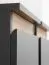 Stylische Wohnwand Bjordal 36, Farbe: Anthrazit / Eiche Wotan - Abmessungen: 150 x 175 x 37 cm (H x B x T), mit LED-Beleuchtung