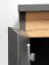 Stylische Wohnwand Bjordal 36, Farbe: Anthrazit / Eiche Wotan - Abmessungen: 150 x 175 x 37 cm (H x B x T), mit LED-Beleuchtung