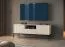 TV-Schrank / TV-Möbel mit geriffelter Front Worthing 71, Farbe: Kaschmir, eine Schublade, zwei Türen, 1,5 Meter breit, ABS-Kantenschutz, Beine: Schwarz