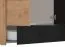 Moderner Drehtürenschrank mit einer Spiegeltür Brus 15, Farbe: Eiche Artisan / Schwarz, eine Kleiderstange, Maße: 203,5 x 157,5 x 53 cm, eine Schublade