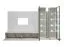 Wohnwand | Kaschmir / Weißer Marmor | inkl. LED-Beleuchtung | Push-to-open Funktion | 300 x 45 x 175 cm | 2 Vitrinen | 1 TV-Unterschrank | 1 Wandpaneel