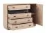 Kommode mit 5 Schubladen Niel 17, Farbe: Eiche / Anthrazit - Abmessungen: 95 x 135 x 40 cm (H x B x T)