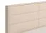 Doppelbett | gepolstertes Kopfteil | Farbe: Eiche light Port / Beige | ABS-Kanten | Liegefläche: 160 x 200 cm | verdeckten Füßen