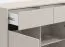 Kommode | 2 Drehtüren | Farbe: Kaschmir | 4 Fächer | Maße: 106 x 40 x 90 cm | ABS-Kanten | modernes Design | Beine: Schwarz | 2 Schubladen