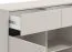 Kommode | 3 Drehtüren | 1,5 m breit | Farbe: Kaschmir | 3 Schubladen | Maße: 157 x 40 x 90 cm | Sideboard | ABS-Kanten | 6 Fächer | Beine: Schwarz