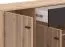 Kommode | drei Drehtüren | 1 Schublade | Farbe: Eiche Artisan / Schwarz | 6 Fächer | Maße: 170 x 40 x 90 cm | Sideboard | ABS-Kantenschutz