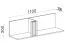 Schlichtes Wandregal Niel 12, Farbe: Eiche - Abmessungen: 30 x 110 x 30 cm (H x B x T)
