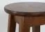 Hocker Kiefer massiv Vollholz Eichefarben 004 - Abmessung: 45 x 35 cm (H x Ø)