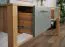 Schreibtisch Braianik 17 in Eiche Wotan / Grün, 75 x 138 x 53 cm, mit 2 praktischen Schubladen, Griffe aus Metall, ABS Kantenschutz, Büro, Wohnzimmer