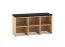 Schuhschrank Bering 01 | Maße: 96 x 34 x 51 cm | Sitzfläche aus Schwarzen Samt | Farbe: Artisan Eiche | ABS-Kanten | für Vorzimmer | laminiert