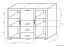 Vitrine Ciomas 02, Farbe: Sonoma Eiche / Grau - Abmessungen: 104 x 135 x 40 cm (H x B x T)