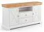 Kommode Bresle 05, Kiefer massiv, Farbe: Weiß / Natur - Abmessungen: 85 x 166 x 41 cm (H x B x T)