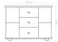 Kommode Kiefer massiv Vollholz weiß Junco 177 – Abmessungen: 78 x 90 x 60 cm (H x B x T)