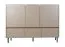 Zweifarbige Kommode Fricourt 07, Mintgrün / Eiche dunkel, 105 x 150 x 40 cm, mit 6 Fächern und 3 Schubladen, ABS-Kanten, einfache und rasche Montage