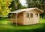 Gartenhaus 4,16 x 3,9 Meter (inkl. Dach) | Naturbelassen | Schleppdach | 28 mm Blockbohlen Abbildung