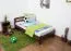 Kinderbett 90 x 200 cm | Massivholz: Kiefer | Nuss Lackiert | inkl. Rollrost Abbildung