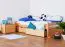 Kinderzimmer-Bett 90 x 200 cm | inkl. Stauraum / 2 Schubladen | Massivholz: Buche | Natur Lackiert | inkl. Lattenrost Abbildung