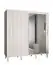 Großer Kleiderschrank mit einer Spiegeltür Jotunheimen 153, Farbe: Weiß - Abmessungen: 208 x 200,5 x 62 cm (H x B x T)