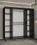 Schiebetürenschrank mit genügend Stauraum Jotunheimen 250, Farbe: Schwarz - Abmessungen: 208 x 200,5 x 62 cm (H x B x T)