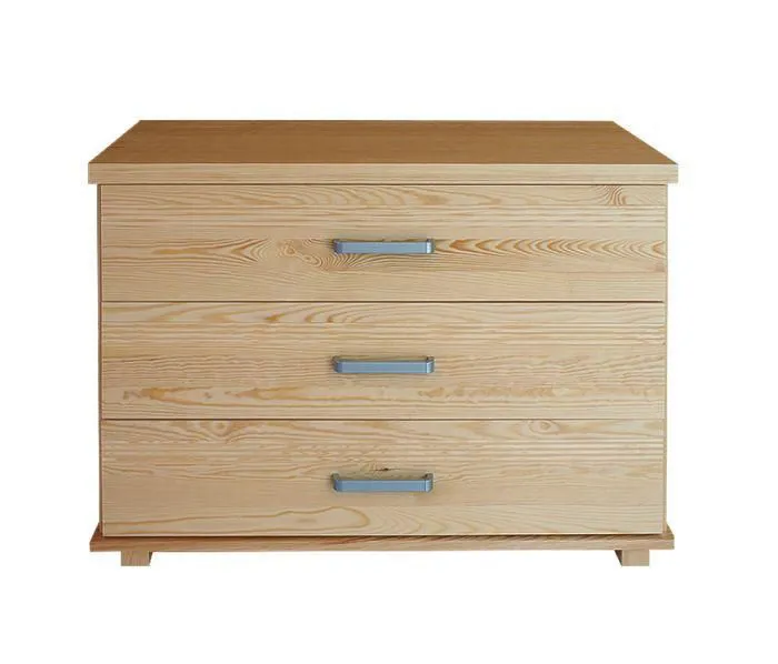 Sideboard mit 3 Schubladen, Farbe: Natur, Breite: 100 cm - Küchenschrank, Anrichte, Sideboard Abbildung